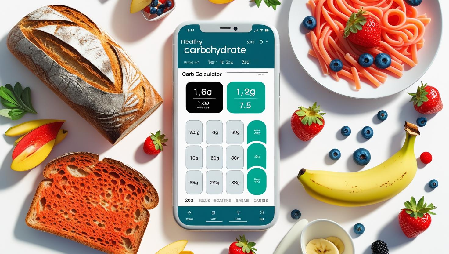 Healthy carbohydrate foods like bread, pasta, fruits, and vegetables