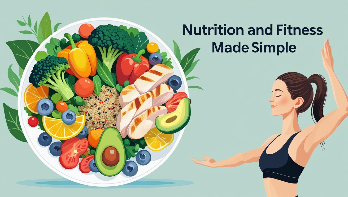 Healthy lifestyle concept illustration