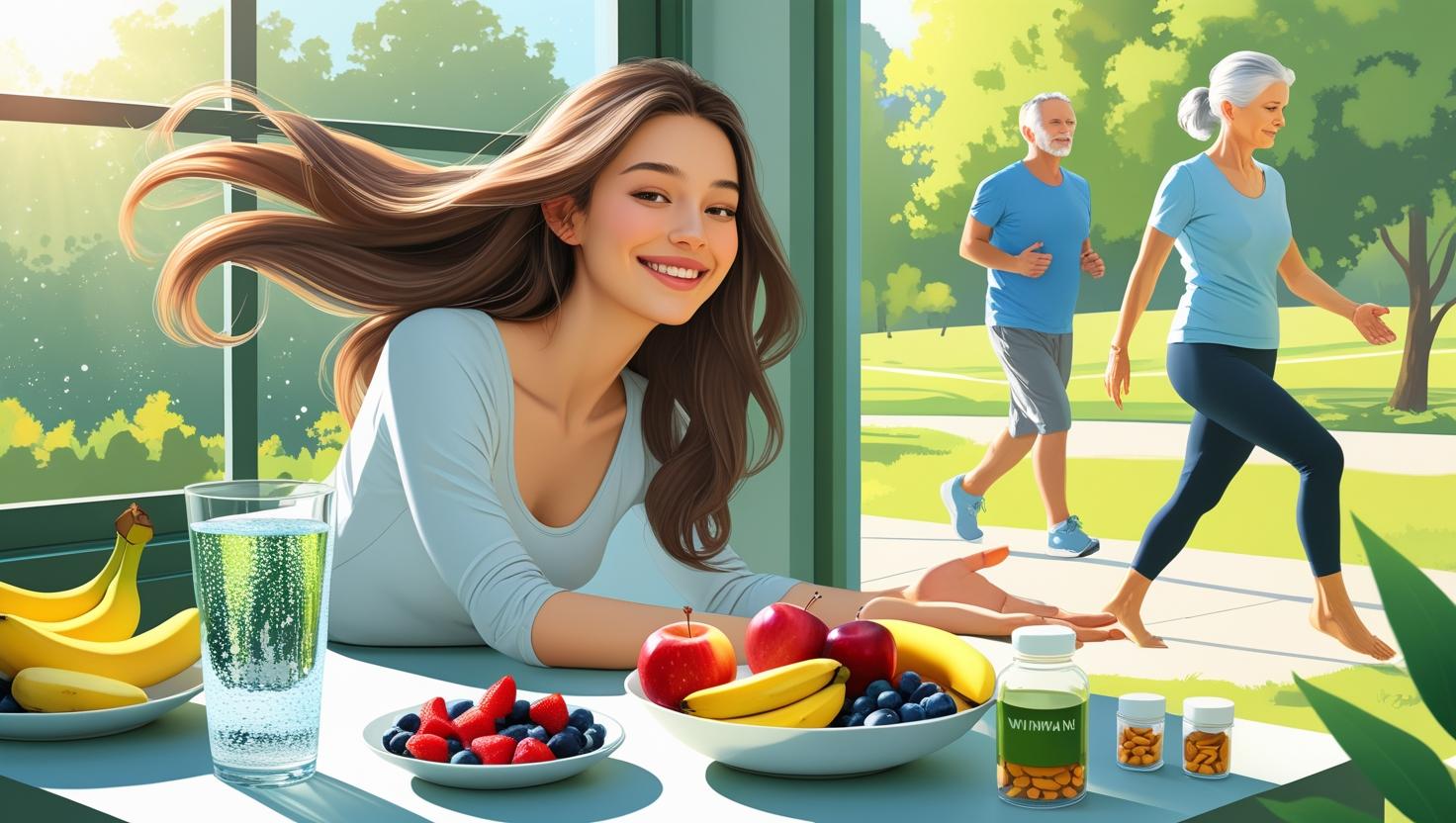 Natural energy boost illustration