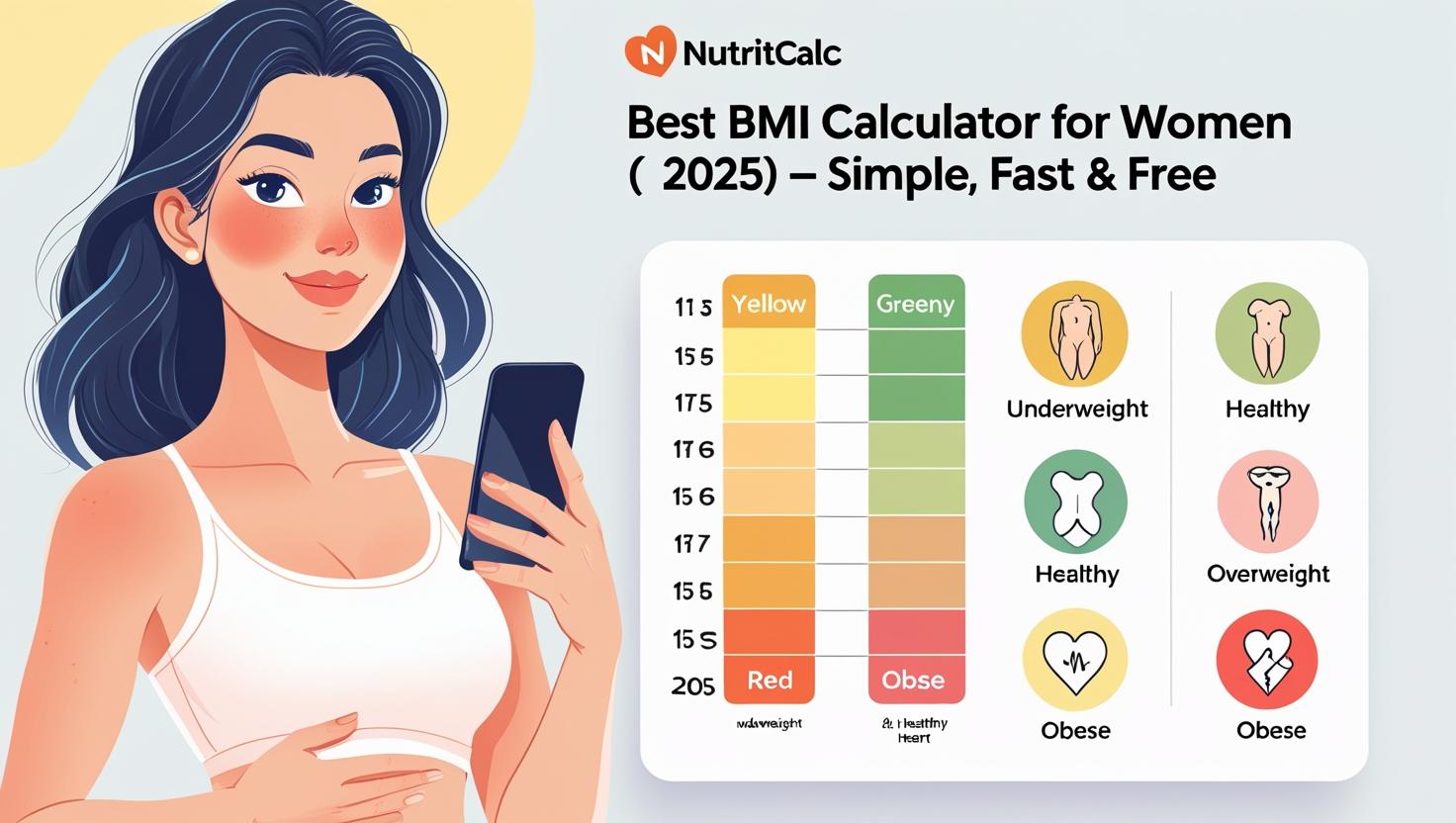 Women-focused health and fitness illustration