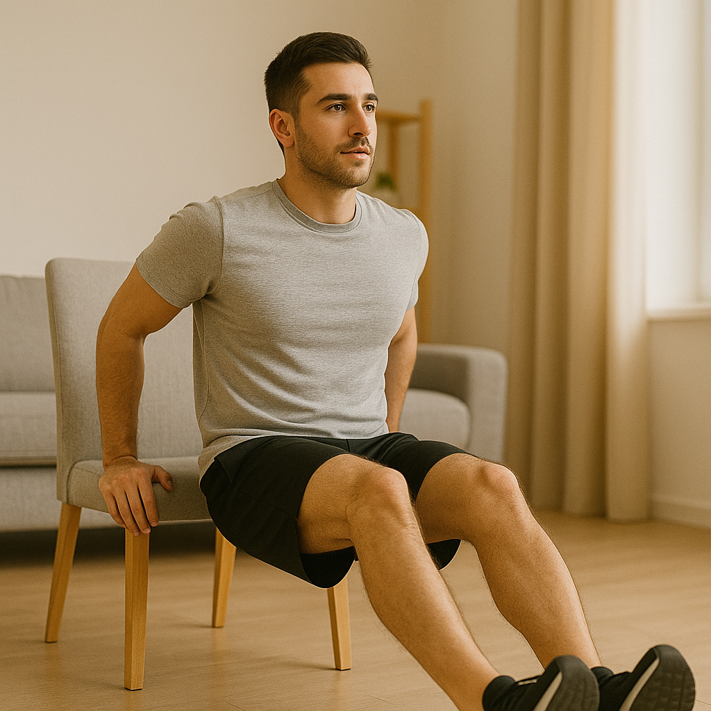 Chair dips triceps and chest