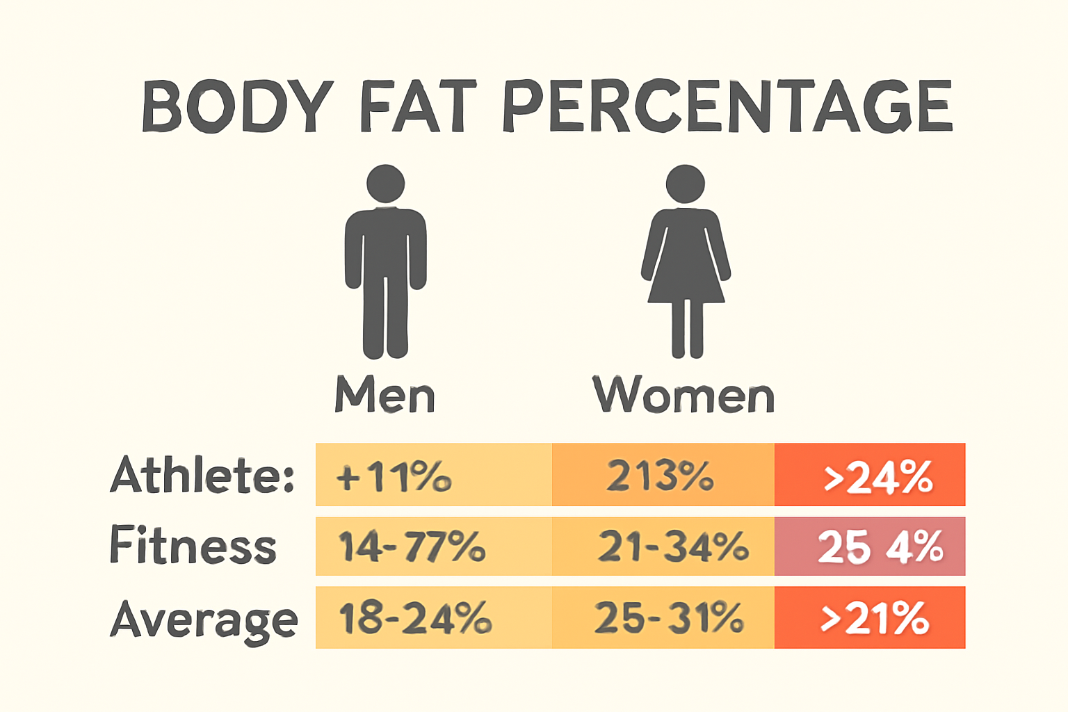 Body fat percentage visualization