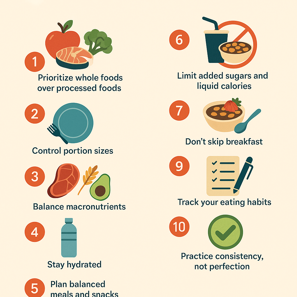 Healthy foods and fitness concept - sustainable weight loss