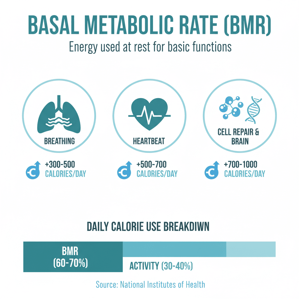 Illustration of resting energy needs