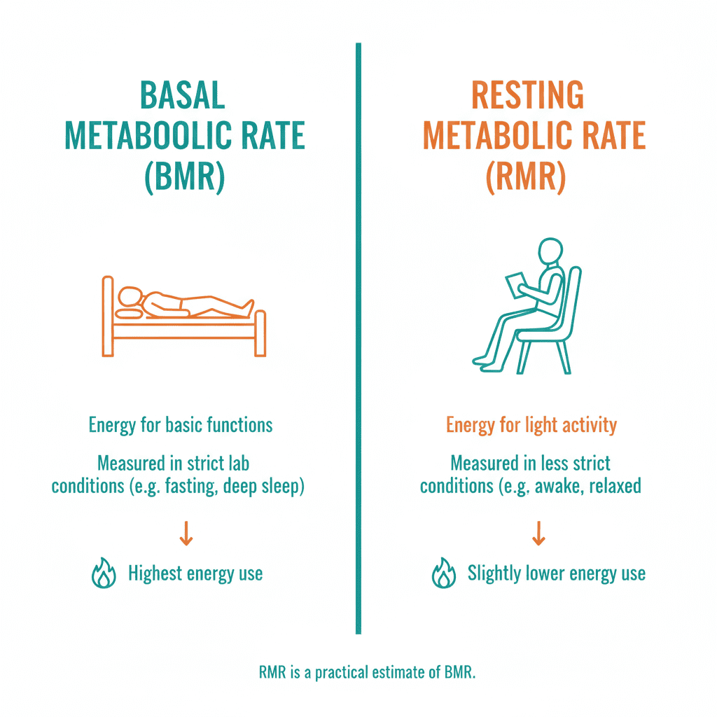 BMR vs RMR comparison graphic