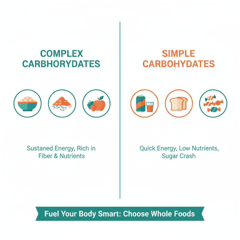 High fiber complex carbohydrate choices for fat loss