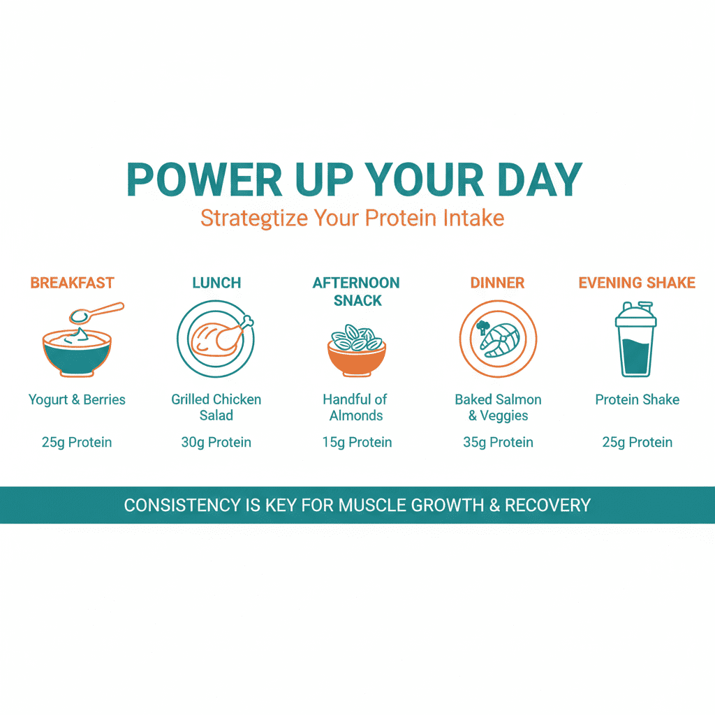 Daily protein target overview by goal