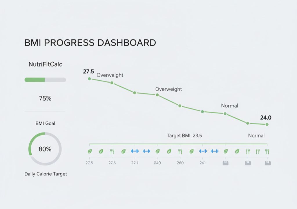 Tracking BMI, calories, energy, and workout progress over time