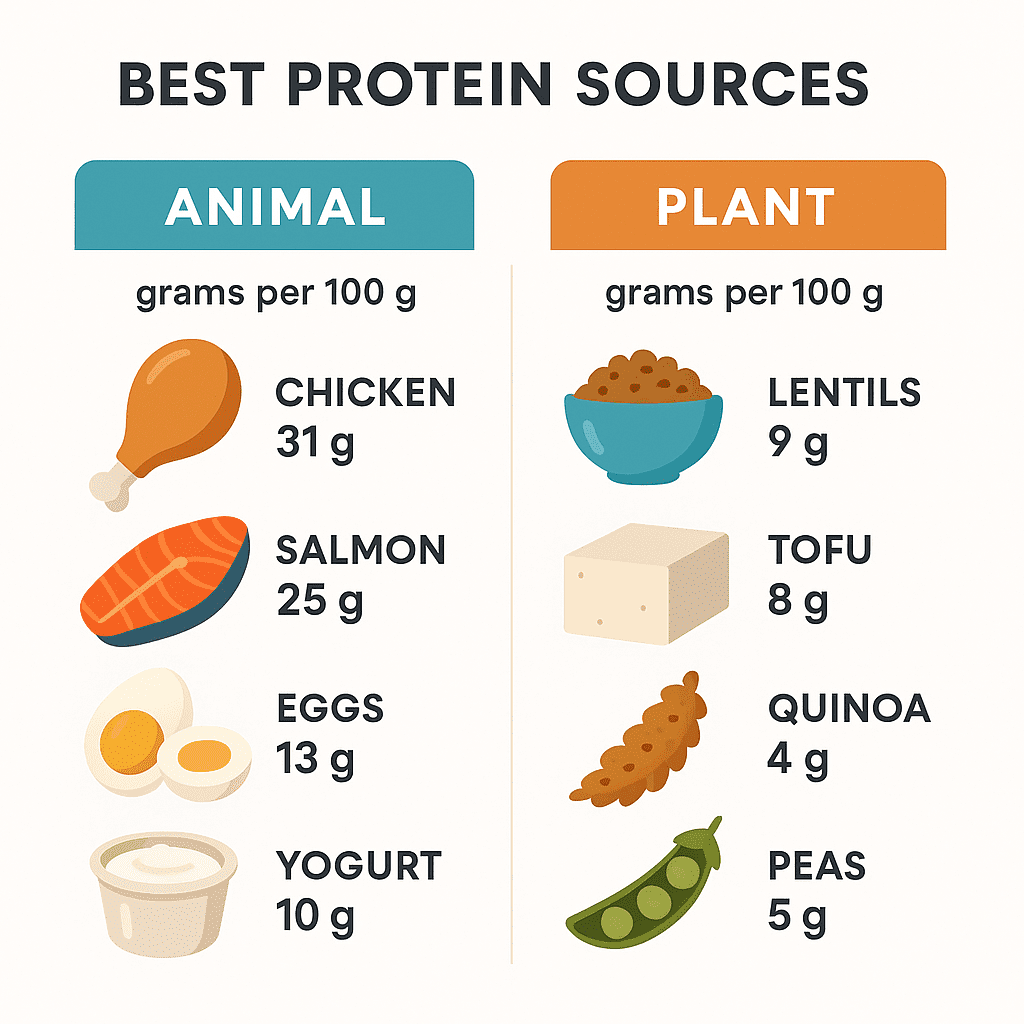 Complete protein sources
