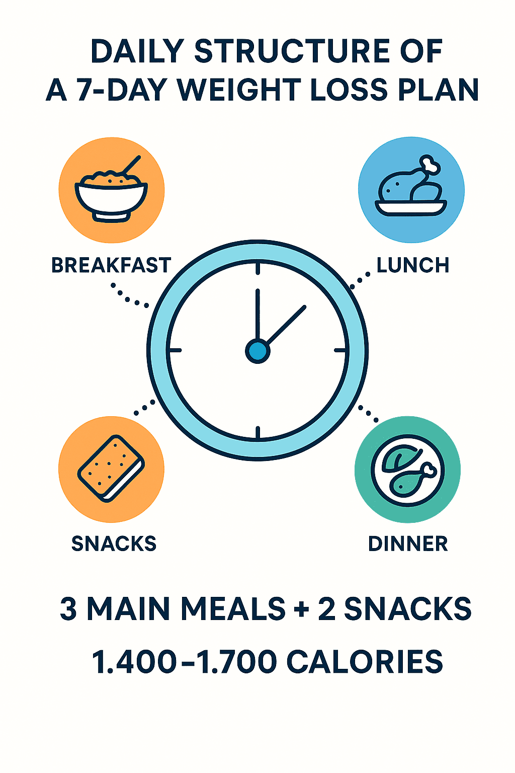 Weekly weight-loss meal plan overview