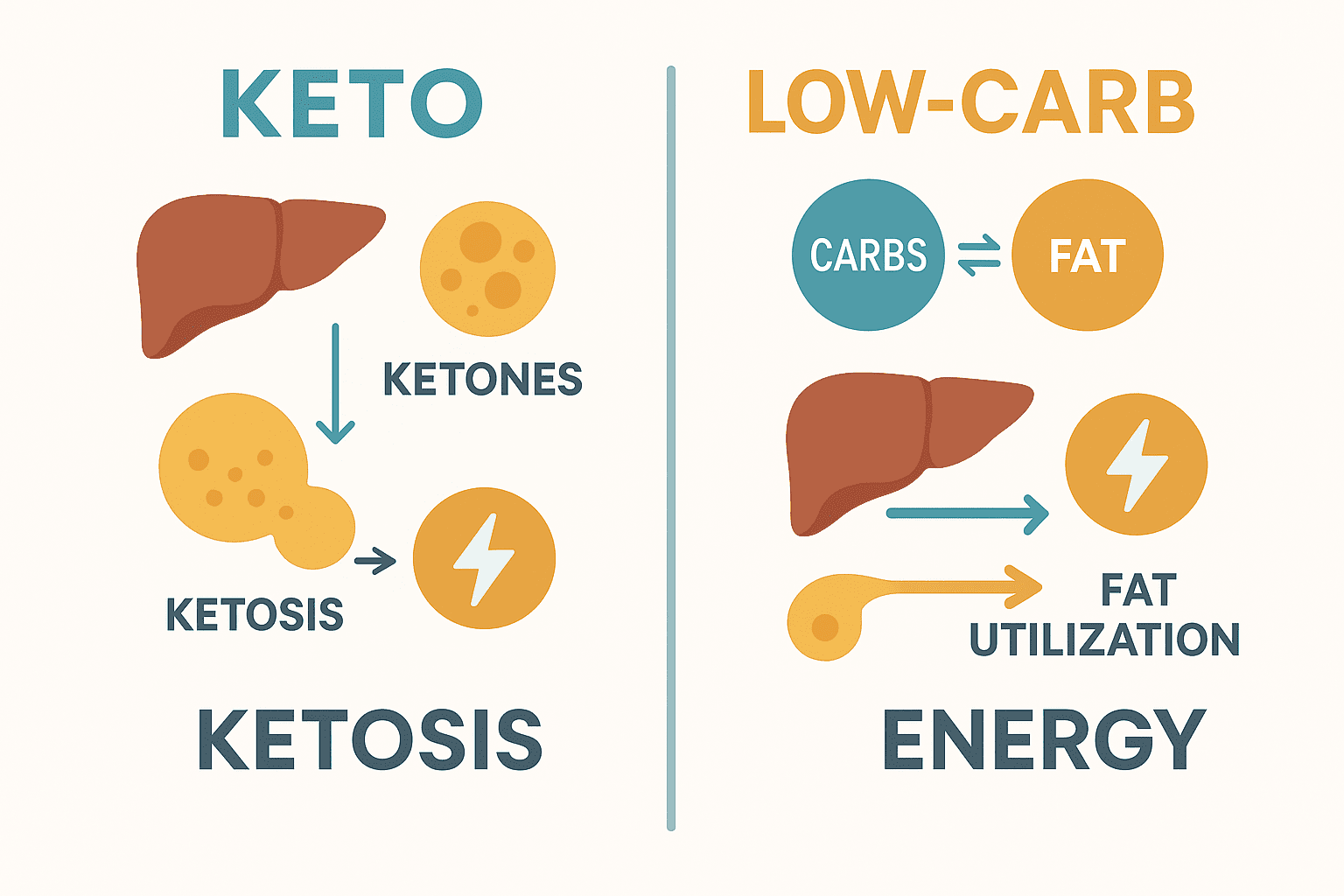 Mechanism of ketosis and fat metabolism
