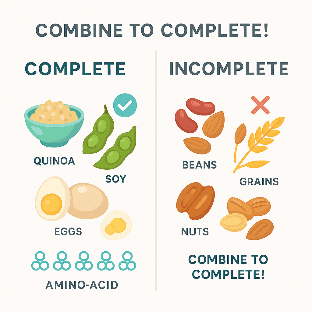 Complete vs incomplete proteins