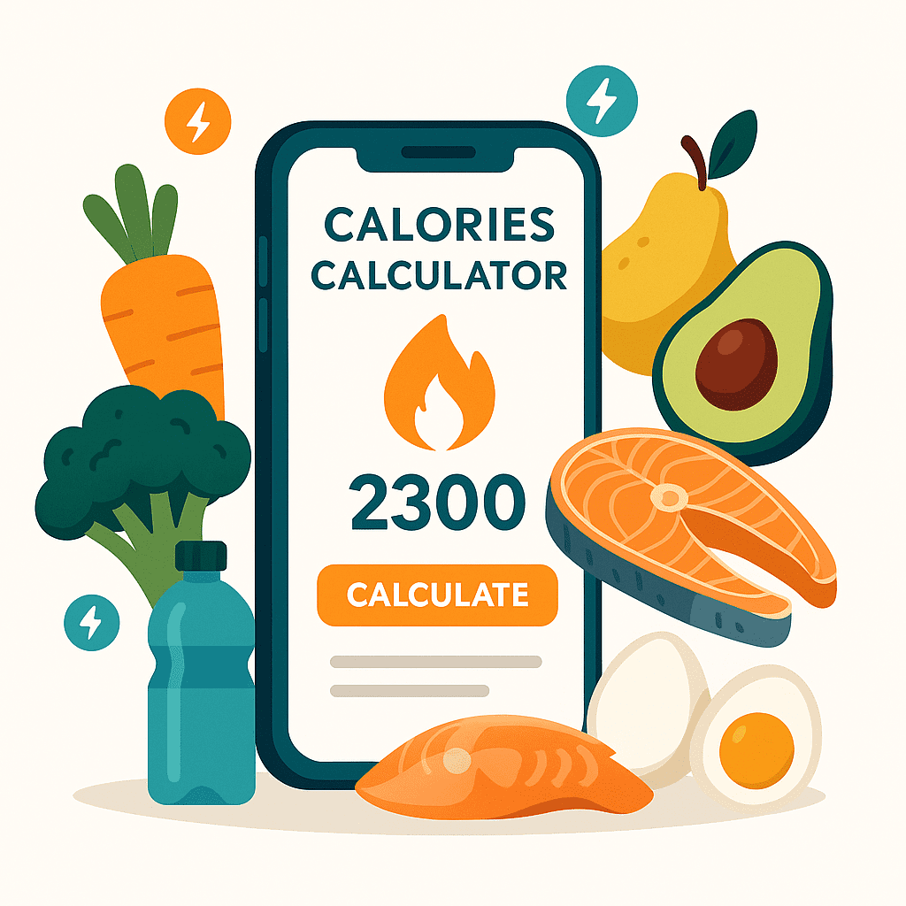 Calories calculator hero graphic