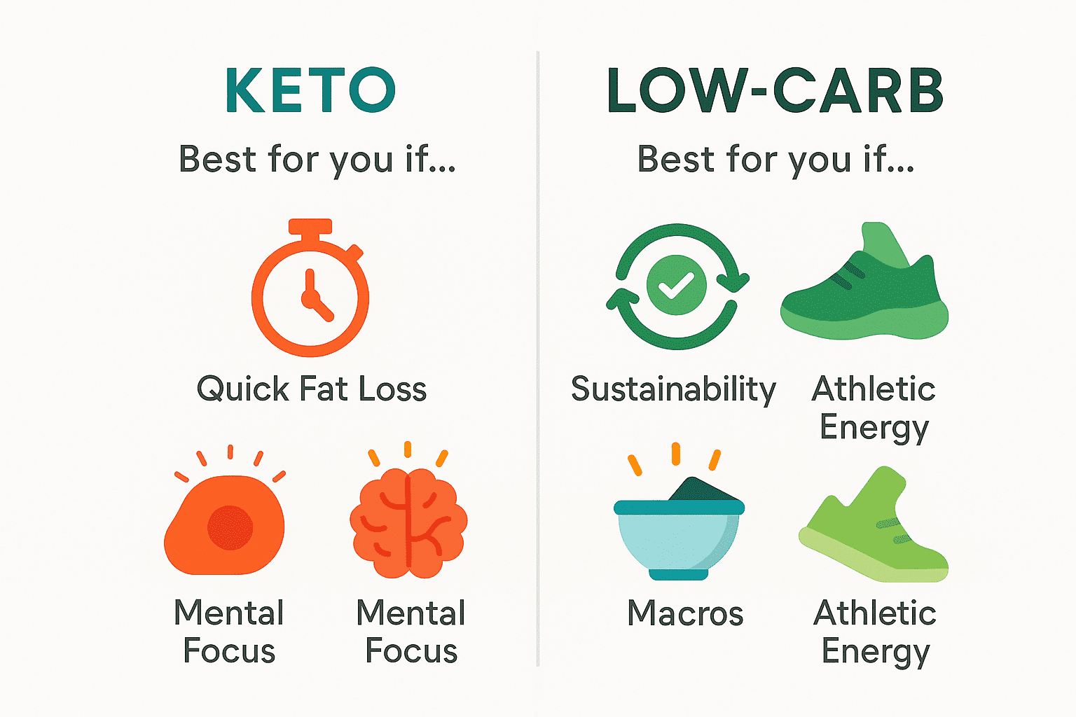 Healthy fats and low-carb vegetables