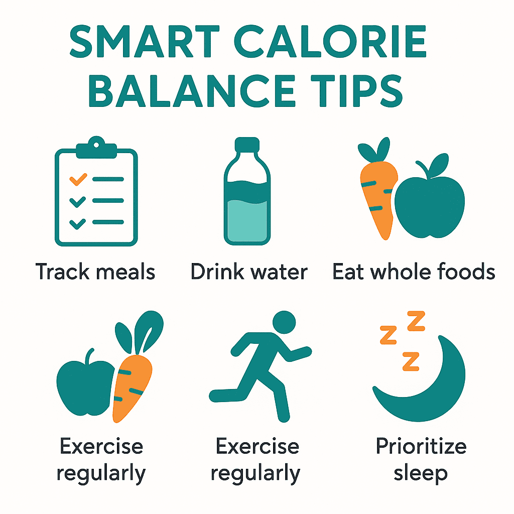 Healthy weight control and meal planning illustration